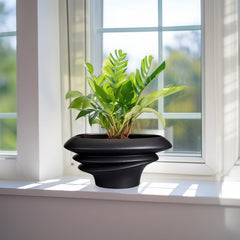 Layered ceramic bonsai planter