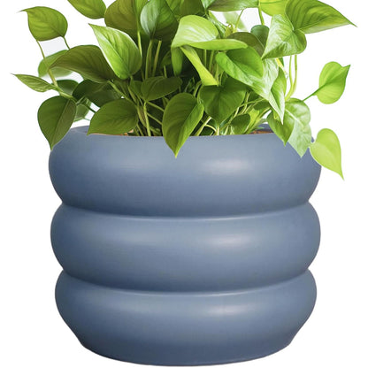 Pottery for Plants 8/10/13 Inch - Indoor Plant Pot with Drainage Hole Planter for Outdoor Plants Modern Flower Pot Round Planter for House Home Decor Living Room